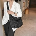 thumbnail image 3 of Large Capacity Hobo Bag Solid Color Quilted Satchel Bags for Women Birthday Gift, 3 of 9