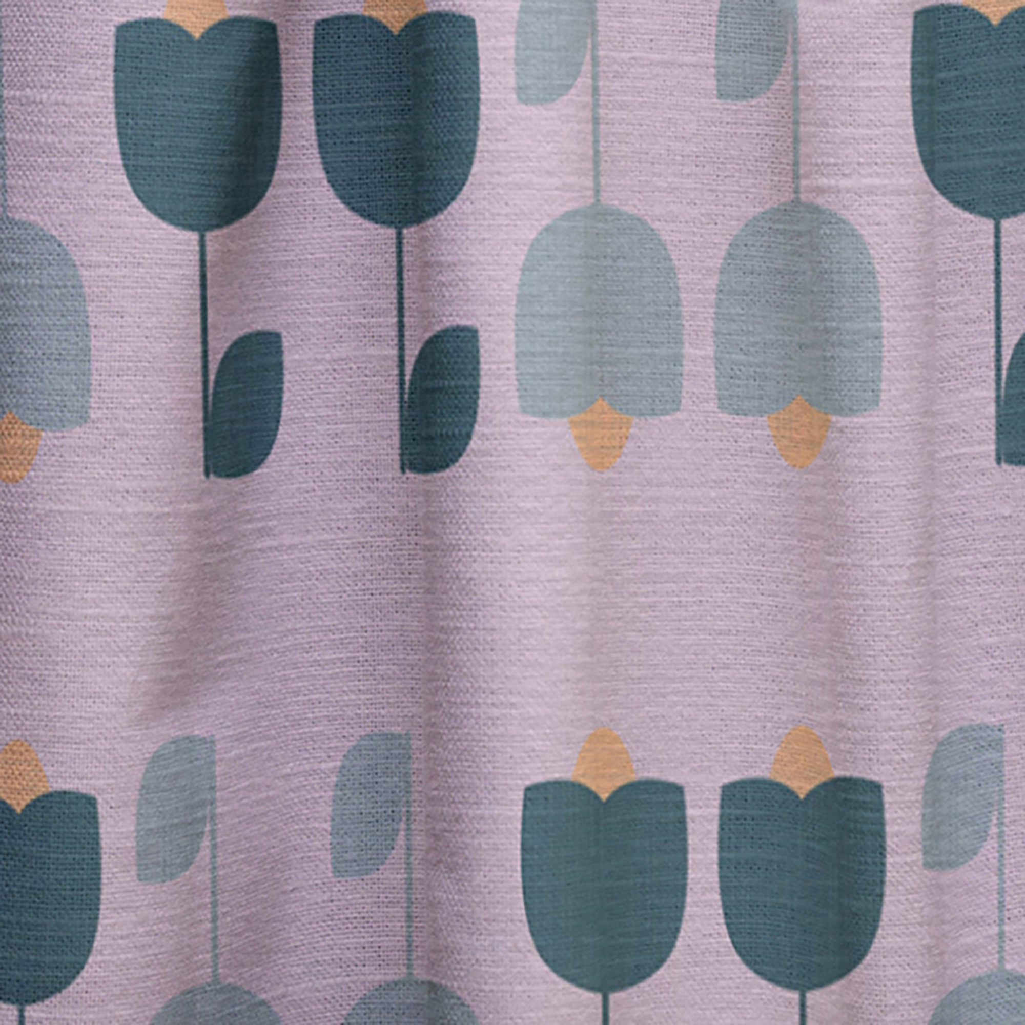 Designart 'Floral Retro Pattern X' Mid-Century Modern Curtain Panel