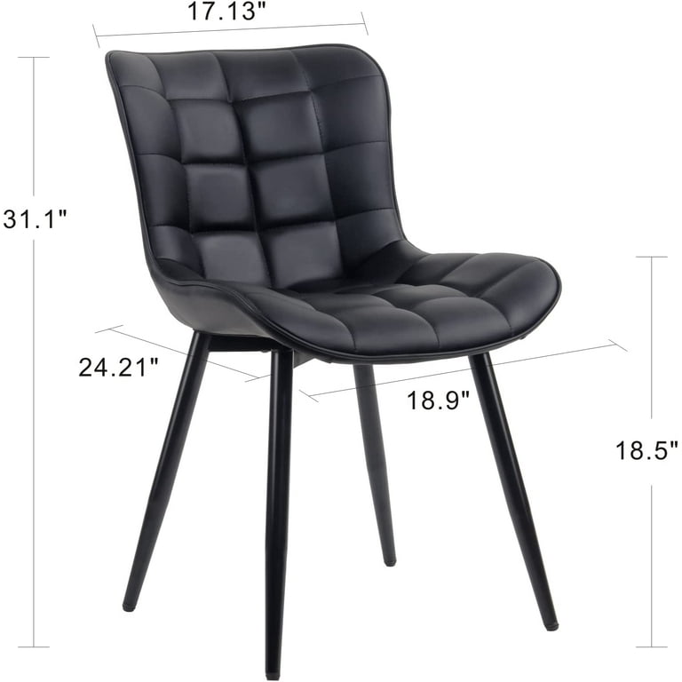Kidol Shellder Soft Dining Chair PU Upholstered High Back Side