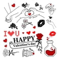 thumbnail image 2 of JeashCHAT Valentine's Day Wall Decals Removable Wall Stickers Peel and Stick Wall Decor for Bedroom Living Room Valentine's Day Decorations, 2 of 6