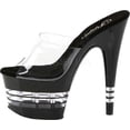 thumbnail image 4 of 7" Stiletto Heel Lined Bottom PF Slide - Clr/Blk, 10, 4 of 5