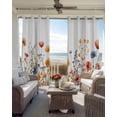 thumbnail image 4 of Blackout Curtains for Bedroom, Yellow Red Blue Spring Floral Room Darkening Window Drapes for Living Room, Summer Botanical Flowers Thermal Insulated Grommet Curtains, 52x72 inch, 2 Panels, 4 of 9