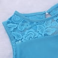thumbnail image 6 of inhzoy Little Big Girls Sleeveless Floral Lace Ballet Dance Leotard Light Blue 3-4, 6 of 7