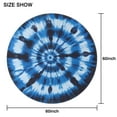 thumbnail image 6 of Blue White Tie Dye Spiral Pattern Round Tablecloth 60"x60",Wrinkle Wipeable Table Cloth for Kitchen Dining Room Picnic Patio Party, 6 of 6