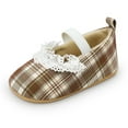 thumbnail image 2 of Yoyauz Baby Girl Mary Jane Shoes Anti Slip Rubber Sole Ballet Slippers Princess Dress Wedding Shoes Newborn Kids Shoes Toddler Shoes（0-12 Month）, 2 of 9