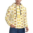thumbnail image 2 of Kdxio Cute Yellow Duck Print Mens Casual Hooded Collar Drawstring Hoodies Pullover Sweatshirts Casual Long Sleeve Shirts-Large, 2 of 7