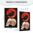 thumbnail image 2 of Raven Skull Red Moon Light Switch Cover Decorator No Device Blank Wall Plate 1-Gang Receptacle Outlet Decor, 2 of 7
