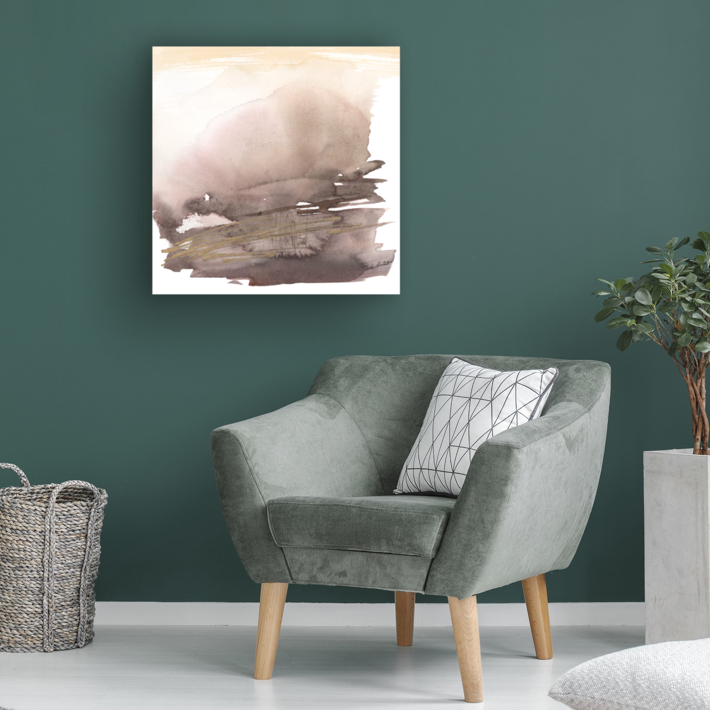 Jennifer Goldberger 'Plum Horizon II' Canvas Art