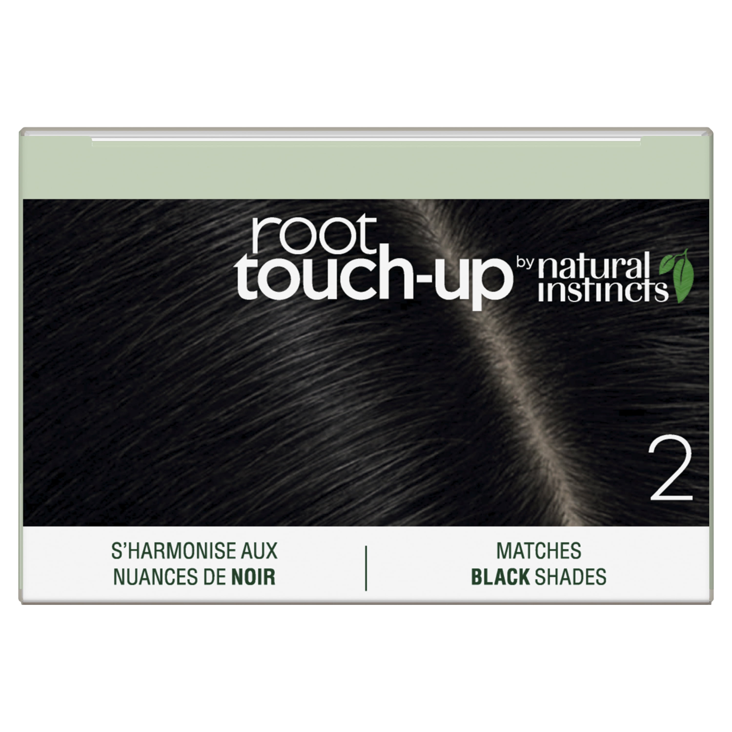 (4 pack) Clairol Root Touch-Up Natural Instincts Permanent Hair Dye, 2 Black, Hair Color, 1 Kit