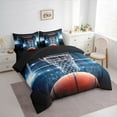 thumbnail image 3 of Feelyou 3D Basketball Print Bedding Comforter Set 7 Pieces, Modern Ball Game Lover Full Bedding Set, Teen Boy Girl Kid Reversible Fitted Sheet Flat Sheet, Breathable Home Decor, 3 of 7