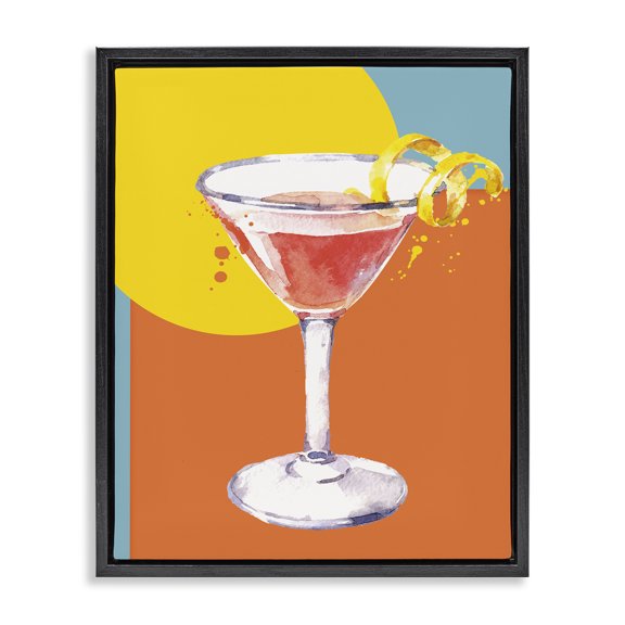 Stupell Industries Modern Black Floating Frame Canvas Art, 17 x 21, by Susan Jill