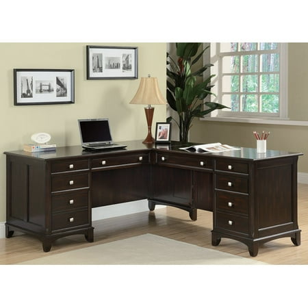 Wildon Home Garson L-Shaped Desk with 8 Drawers