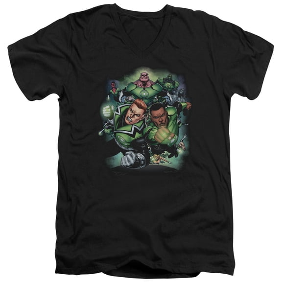 Green Lantern/Corps #1 S/S Adult V-Neck T-Shirt Black