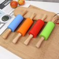 thumbnail image 3 of Miayilima Wooden Baking Kid Kitchen Rolling Handle Tool Rollers Pin Silicone Cooking Kitchen，Dining Bar, 3 of 5