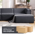 thumbnail image 6 of Meeyar Boneless Cloud Couch Modular Sectional Sofa, U Shaped with Chaise No Assembly Foam Couches for Living Room, Gray 5PCS, 6 of 9