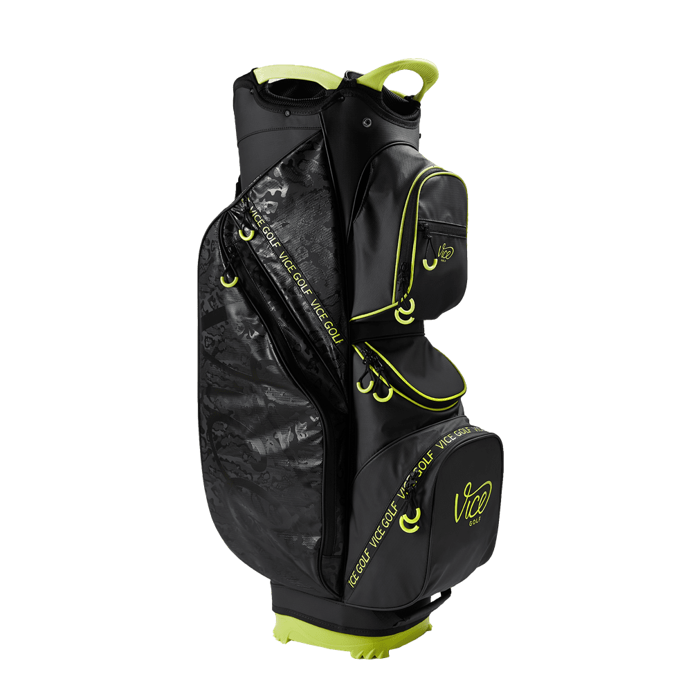 Vice Golf Cruiser Cart Golf Bag Black with Lime