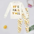 thumbnail image 6 of shqvo Toddler Girl Boy Thanksgiving Outfit It's Fall Yall Crewneck Sweatshirt Tops Long Pants 2Pcs Fall Outfit Pajamas Sleepwear, 6 of 6