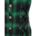 thumbnail image 4 of Camisa Talla Extra Asimétrica a Cuadros y Cordones Rosegal Blusas Tallas Grandes, 4 of 5