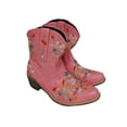 thumbnail image 4 of Audeban Womens Retro Embroidery Round Toe Boots Ankle Low Heel Riding Boots Pull on Shoes Size 4-12, 4 of 5