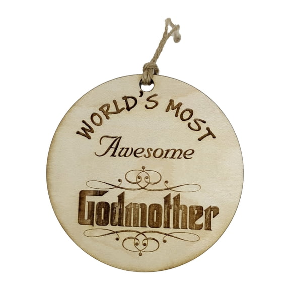 Worlds most Awesome Godmother - Ornament