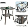 thumbnail image 6 of Ovios 3 Pieces Outdoor Patio Furniture All-Weather Bistro Set with Coffee Table and Wicker Chairs for Garden Balcony Backyard Yard, 6 of 7