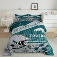 thumbnail image 2 of Manfei Sports Theme Bedding Comforter Set,American Rugby Games Twin Comforter Sets,Philadelphia Bedding Set For Kids Boys,Microfiber Bedroom Decorative Reversible,2pcs, 2 of 7
