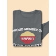 thumbnail image 3 of Smartprints Mens Graphic Sweatshirt Dark Heather - Ramen Club Society Art Cotton Blend Regular Fit, 3 of 4