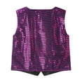 thumbnail image 4 of Wdgfv Mens Sequins Vest Shiny Party Nightclub Stylish Suit Vest Button Sleeveless Waistcoat, 4 of 4