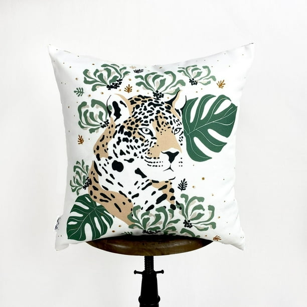 Leopard Face Decor Print Leaves Decorative Pillows Mom Gift Home Room Bedroom Throw Com - Leopard Home Decor Leopard Face Decor Print Leaves Decorative Pillows Mom Gift Home Room Bedroom Throw Com - Leopard Home Decor