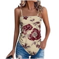 thumbnail image 2 of AUNVITO Women's Bohemian Tank Top Irregular Hem Strappy Design Casual and Trendy Summer Style, 2 of 6