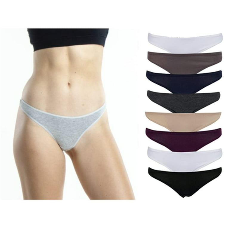 Emprella Women's Underwear Thong Panties - 8 Pack Colors and Patterns May  Vary - S 