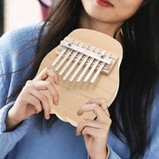 8 Key Thumb Piano with Hardshell Case Study Instruction Song Book Tuning Hammer for Beginners C Tone Turned