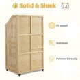 thumbnail image 7 of MCombo Wooden Cat House with Opening Top Skylight, Luxury Cat House with Multiple Levels for Indoor Cats, Lockable Doors, Wheels, CT392, 7 of 7
