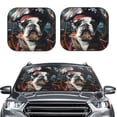 thumbnail image 2 of Balery 2 Piece Pirate Bulldog On Deck Car Windshield Sun Shade|Foldable Front Windshield Shade for Car Front Window for Most Sedans SUV Truck-Small, 2 of 7