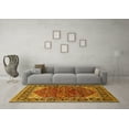 thumbnail image 3 of Ahgly Company Machine Washable Indoor Rectangle Oriental Yellow Industrial Area Rugs, 2' x 5', 3 of 4
