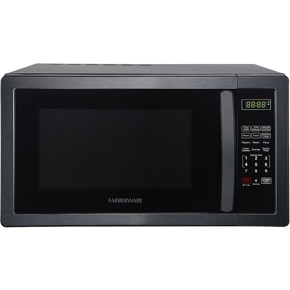 Classic 1.1 Cu. Ft. Countertop Microwave Oven - Black stainless steel