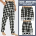 thumbnail image 5 of LNFINTDO 2 Pack Mens Flannel Pajamas Pants Plaid Pajama Bottoms Cotton Pj Pants for Men Sleep Loungewear, Red & Blue Plaid, Large, 5 of 7