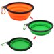 thumbnail image 1 of Un comedero portátil de silicona para mascotas (naranja, aproximadamente 13 * 13 * 5,2 cm), comedero plegable de viaje para perros y gatos, fabricado en silicona., 1 of 4
