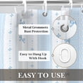 thumbnail image 4 of Blue Bow Shower Curtain 72x72, Waterproof Washable Polyester Bathroom Curtain, Bow Bath Curtain with 12 Plastic C Hooks, Machine Washable Fabric Bath Curtain for Bathroom Decor, 4 of 5