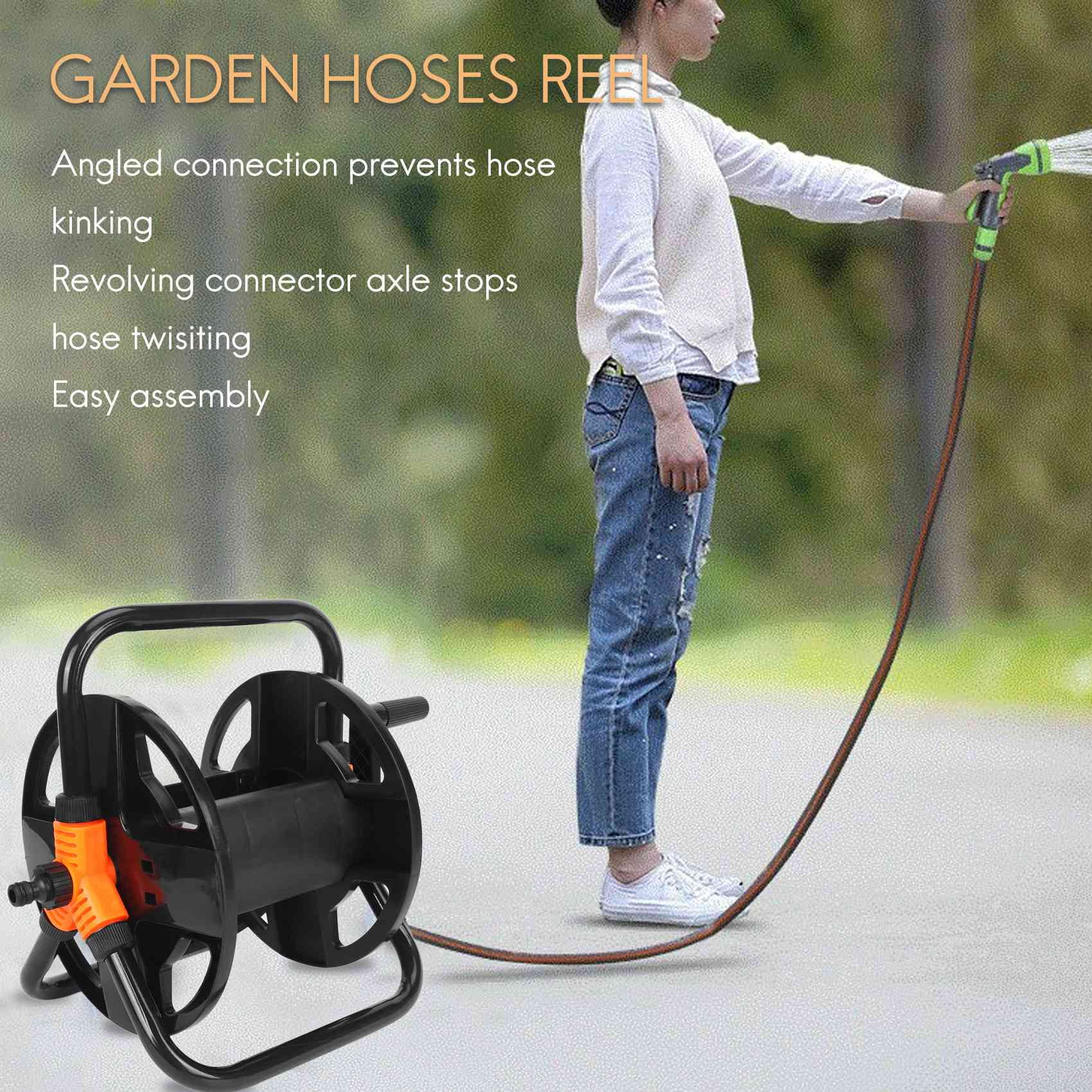 Garden Hoses Reel Pipe Storage Cart Exclude Winding Tool Rack Portable