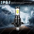 thumbnail image 5 of H7 LED Headlight High/Low Beam Fog/Driving Light Bulbs Kit 100W 8000LM 6000K White, 5 of 10