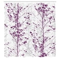 thumbnail image 2 of Ambesonne Modern Shower Curtain, Trees of Forest Illustration, 69"Wx75"L, Purple Pearl, 2 of 4