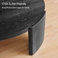 thumbnail image 6 of CHUN YI 40" Round Coffee Table for Living Room, Black Wood Grain Finish, Modern Wood Center Table, 6 of 8