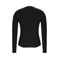 thumbnail image 5 of vdgthytj Women's Long Sleeve Shirts Ribbrd Knit V Neck Casual Slim Fitted Top Fall Trendy Going out Basic Tee, 5 of 9