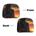thumbnail image 3 of Headrest Covers for Cars Accessories Interior for Women Men 2Pcs - Sunset Western Cowgirl Head Rest Cover for Car Decorations, Car Headrest Cover for Car Decor Interior, 3 of 8