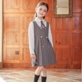 thumbnail image 2 of RTKFRFLM School Uniform&nbsp;for Girls Preppy Jumper Dress Pleated Hem Performance Pinafore Dress for Kids Girls Back to School Clothes, 2 of 4
