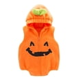 thumbnail image 2 of Traje con capucha de calabaza para bebé, disfraz de Halloween, mono para niño pequeño, 2 of 5