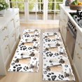 thumbnail image 4 of Kitchen Rugs Sets Of 2,Pug and Footprints Anti Fatigue Kitchen Mat Rugs Non Slip Washable,Decorative Kitchen Floor Mats for Kitchen,Sink,Laundry,17"X47", 4 of 5