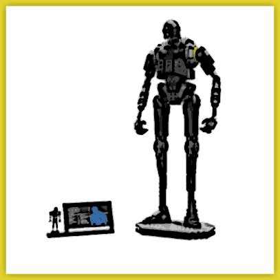 Display Case for LEGO® 75434 K-2SO Security Droid (Clear base)