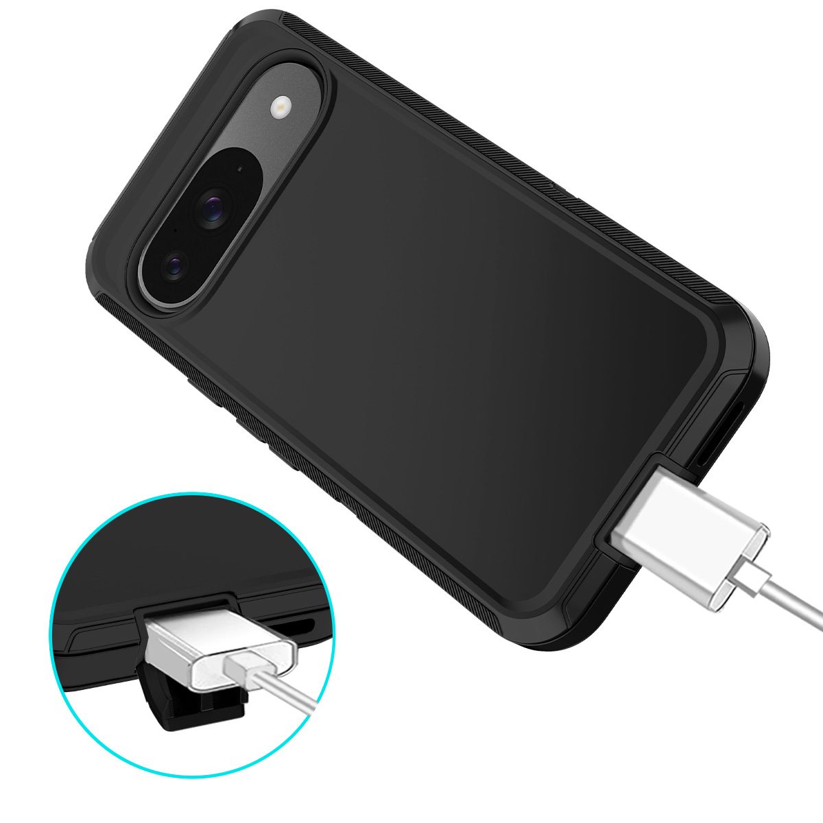 Petocase Google Pixel 9 Pro Case Black Rugged photo 6